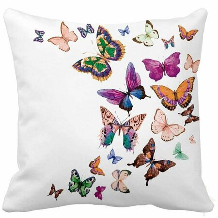 ESTERAS TIKAR 18 x 18 in. Butterflies Square Indoor  Outdoor Throw Pillow Cover ES2433302